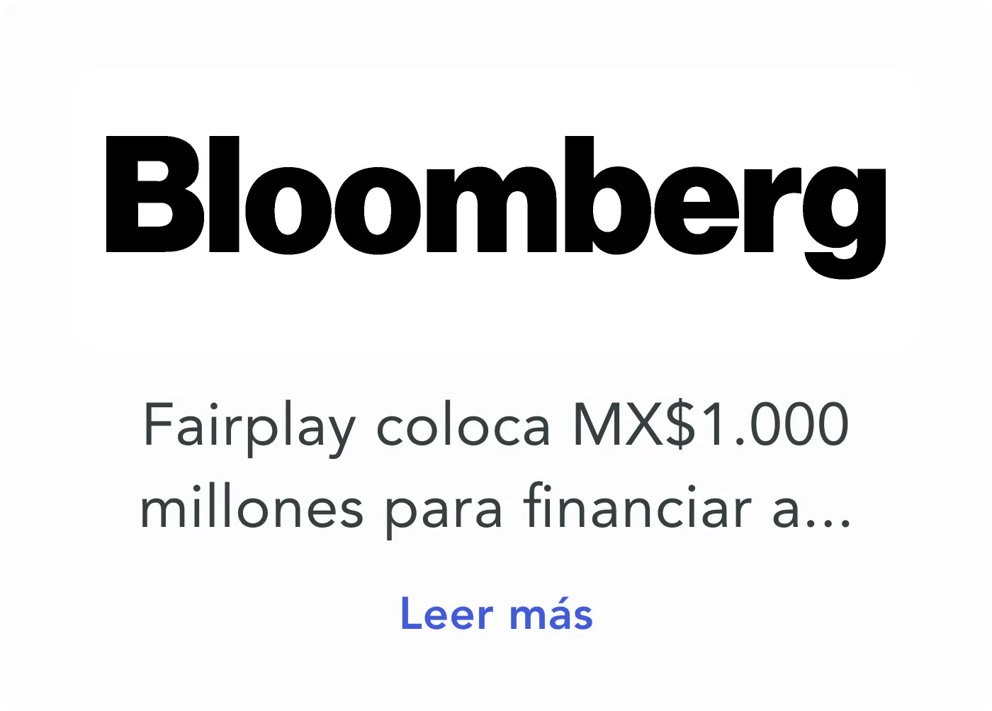 Fairplay en Bloomberg