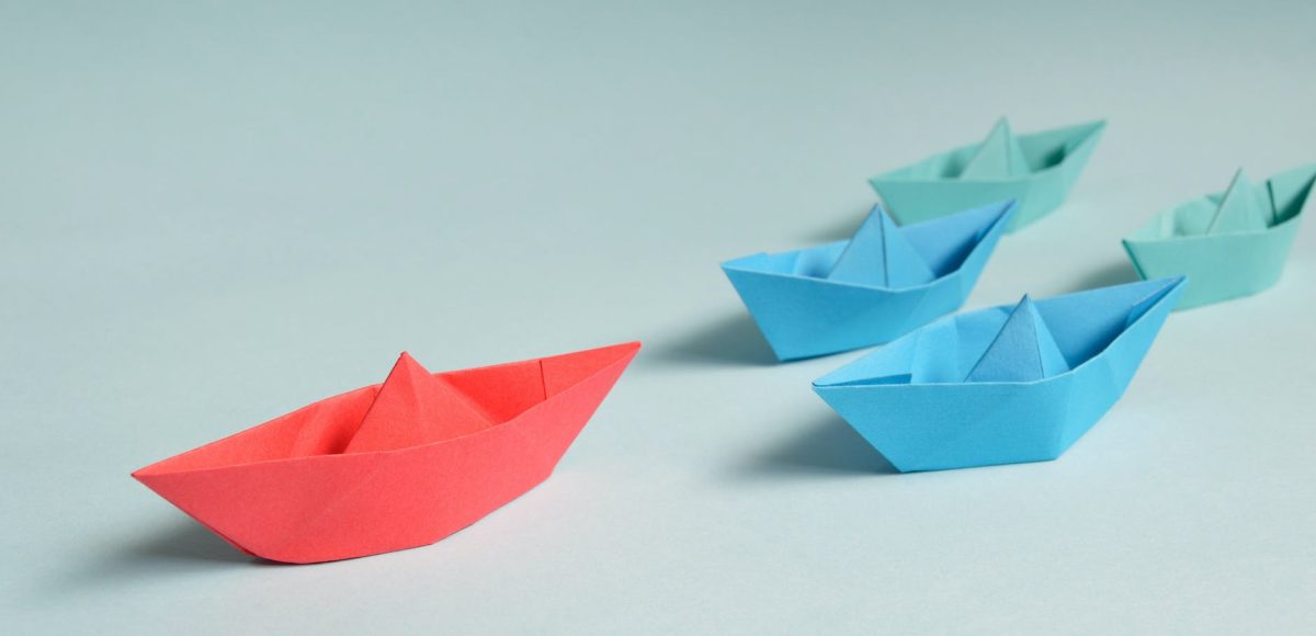 paper boats on solid surface
